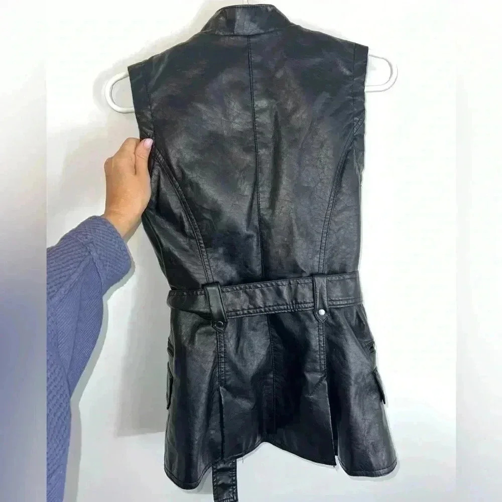 vintage therapy leather vest small - Picture 11 of 13